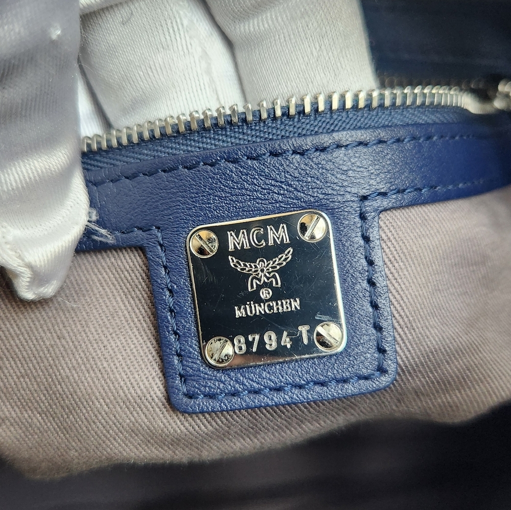 MCM Dark Blue Shoulder Bag - Picture 9 of 10